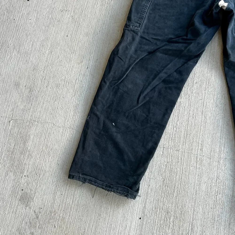 Carhartt faded black double knee work wear carpenter pants